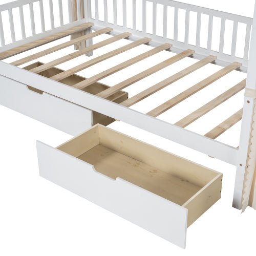 Bellemave® Twin Size Daybed with Arched Roof and 2 Drawers - Bellemave