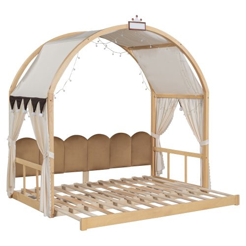Bellemave® Twin Size Daybed With Arched Roof and Pull - Out Bed - Bellemave
