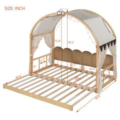 Bellemave® Twin Size Daybed With Arched Roof and Pull - Out Bed - Bellemave