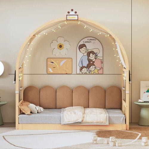 Bellemave® Twin Size Daybed With Arched Roof and Pull - Out Bed - Bellemave