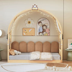 Bellemave® Twin Size Daybed With Arched Roof and Pull - Out Bed - Bellemave
