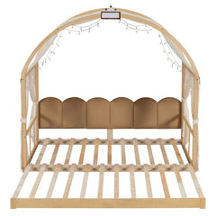Bellemave® Twin Size Daybed With Arched Roof and Pull - Out Bed - Bellemave