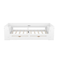 Bellemave® Twin Size Daybed with Shelves, Drawers and Built - In Charging Station - Bellemave
