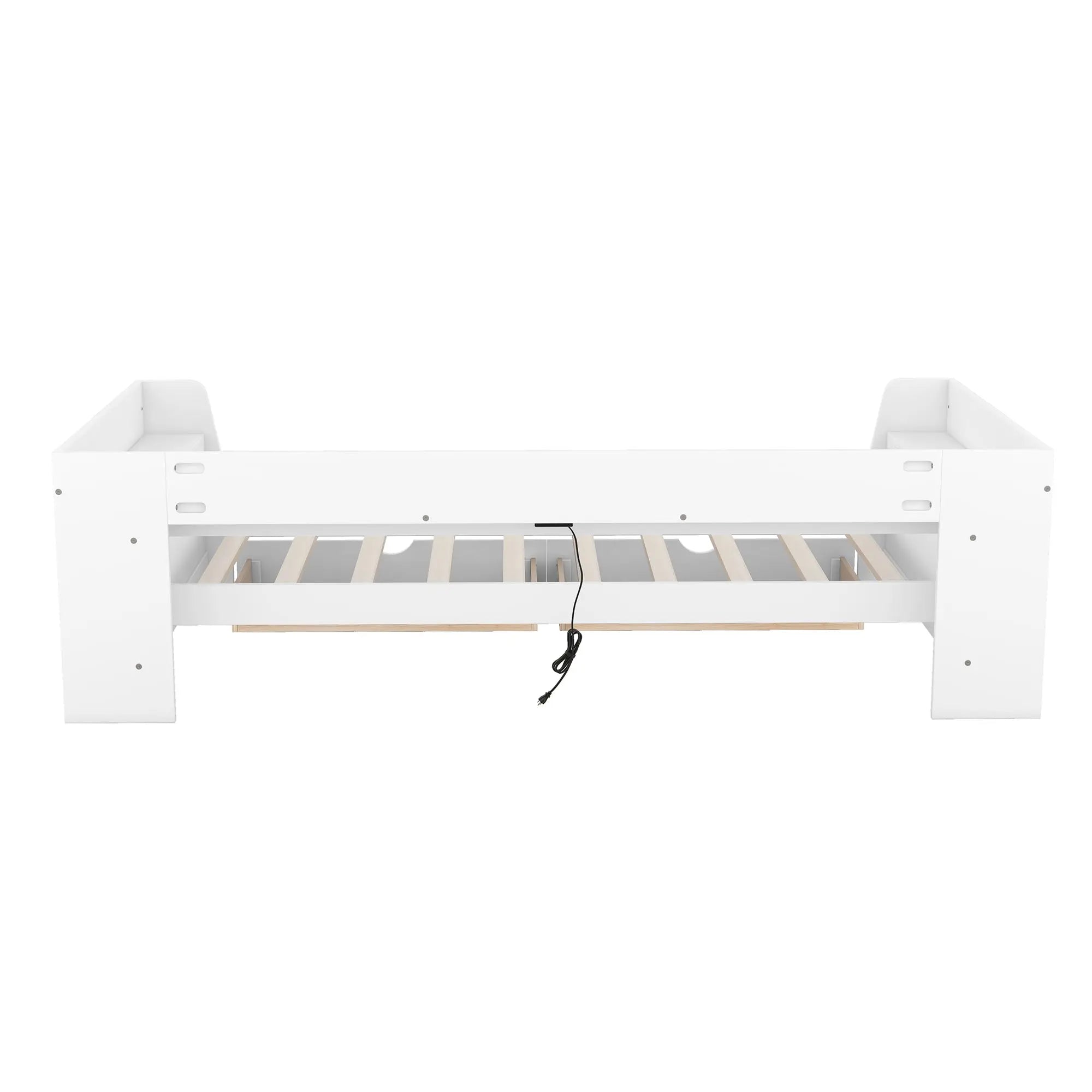 Bellemave® Twin Size Daybed with Shelves, Drawers and Built - In Charging Station - Bellemave