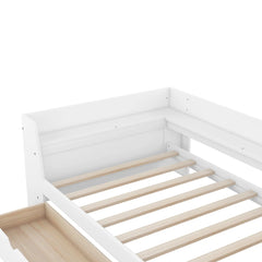 Bellemave® Twin Size Daybed with Shelves, Drawers and Built - In Charging Station - Bellemave