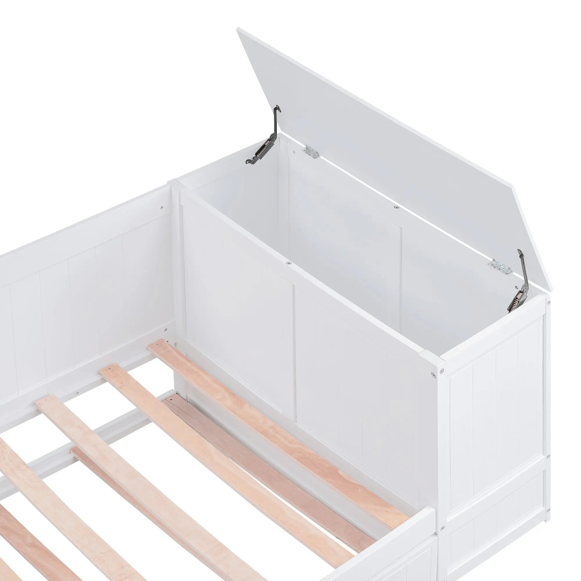 Bellemave® Twin Size Daybed with Storage Arms, Trundle and Charging Station - Bellemave