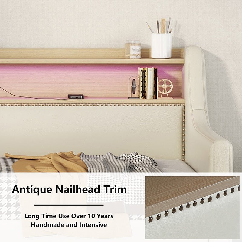 Bellemave® Twin Size Daybed with Storage Drawers,Charging Station and LED Lights - Bellemave