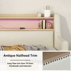 Bellemave® Twin Size Daybed with Storage Drawers,Charging Station and LED Lights - Bellemave