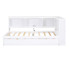 Bellemave® Twin Size Daybed with Trundle Bed, Storage Cabinets and USB Ports - Bellemave