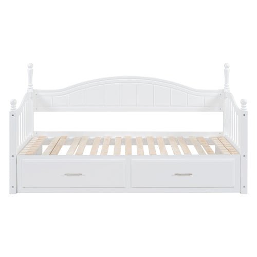 Bellemave® Twin Size Daybed with Twin Size Trundle Bed and Two Storage Drawers - Bellemave