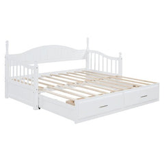 Bellemave® Twin Size Daybed with Twin Size Trundle Bed and Two Storage Drawers - Bellemave