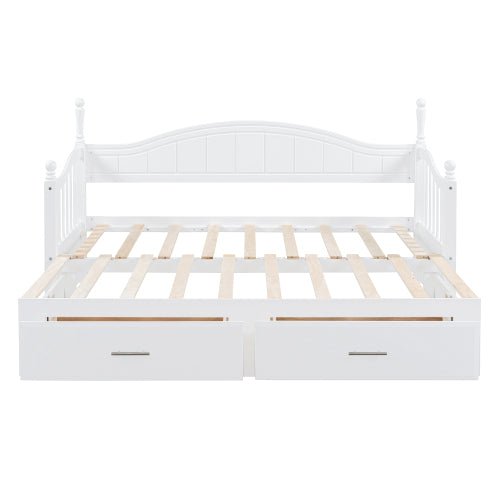 Bellemave® Twin Size Daybed with Twin Size Trundle Bed and Two Storage Drawers - Bellemave