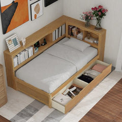 Bellemave® Twin Size Daybed with Two Storage Drawers, Storage Cabinets and USB Ports - Bellemave