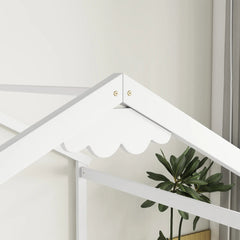 Bellemave® Twin Size Double House - Style Floor Bed with Fence, Guardrails, without door - Bellemave