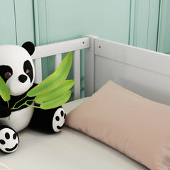 Bellemave® Twin Size Floor Bed with Built - in Book Storage Rack - Bellemave