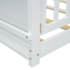 Bellemave® Twin Size Floor Bed with Built - in Book Storage Rack, Door - Bellemave