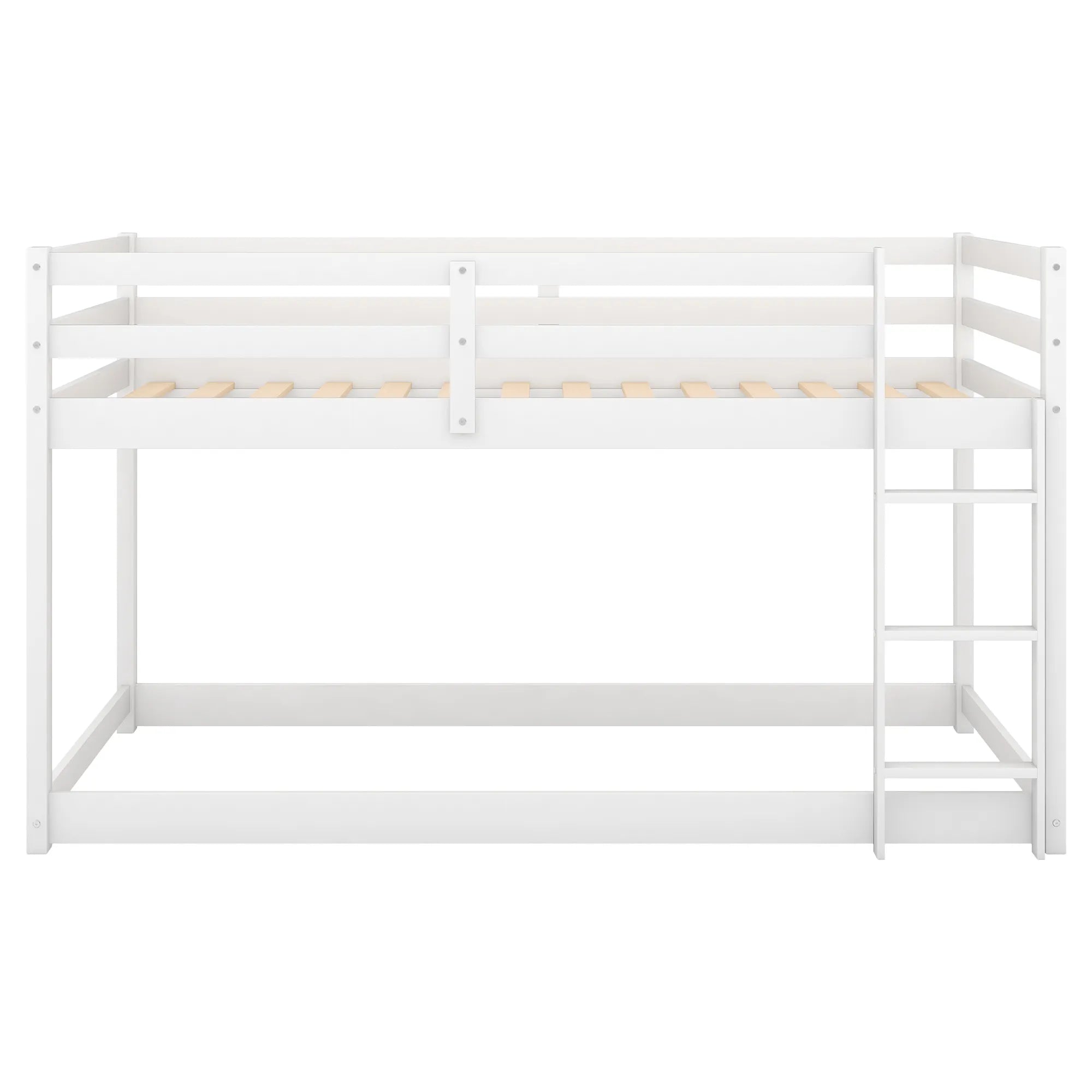 Bellemave® Twin Size Floor Bunk Bed with Ladder - Bellemave