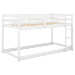 Bellemave® Twin Size Floor Bunk Bed with Ladder - Bellemave