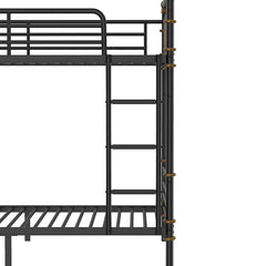 Bellemave® Twin Size Heavy Duty Metal Bunk Bed, Quad Bunk Bed for 4 Kids(Can Be Divided Into 3 Twin Beds) - Bellemave