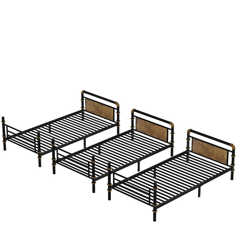 Bellemave® Twin Size Heavy Duty Metal Bunk Bed, Quad Bunk Bed for 4 Kids(Can Be Divided Into 3 Twin Beds) - Bellemave