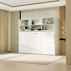 Bellemave® Twin Size Horizontal Murphy Bed with Shelf Storage and New Style Gas Struts - Bellemave