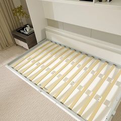 Bellemave® Twin Size Horizontal Murphy Bed with Shelf Storage and New Style Gas Struts - Bellemave