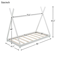 Bellemave® Twin Size House Bed with Triangle Tructure - Bellemave