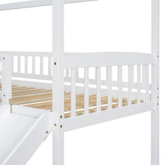 Bellemave® Twin Size House Bunk Bed with Two Drawers and Slide - Bellemave