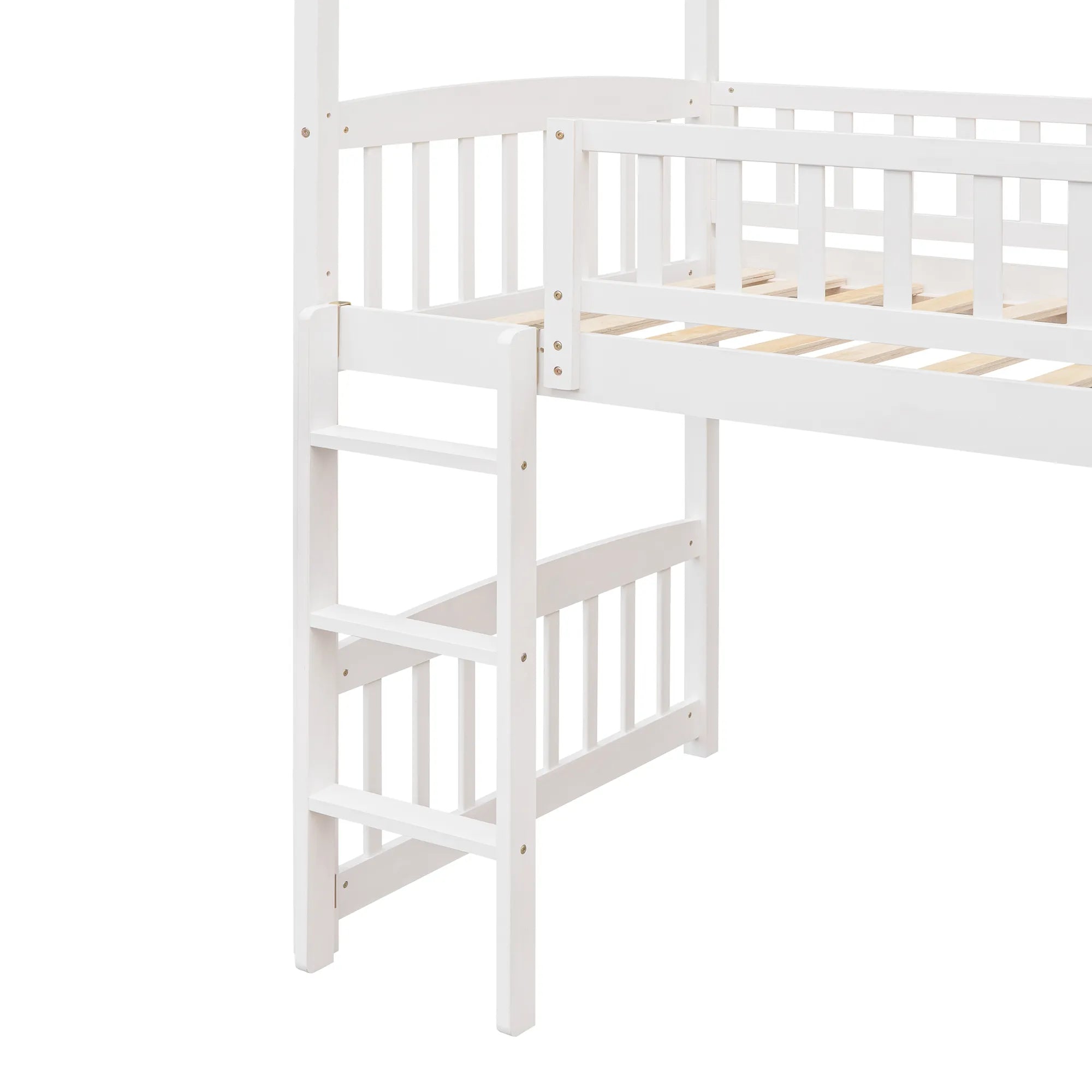 Bellemave® Twin Size House Loft Bed with Ladder and Slide - Bellemave