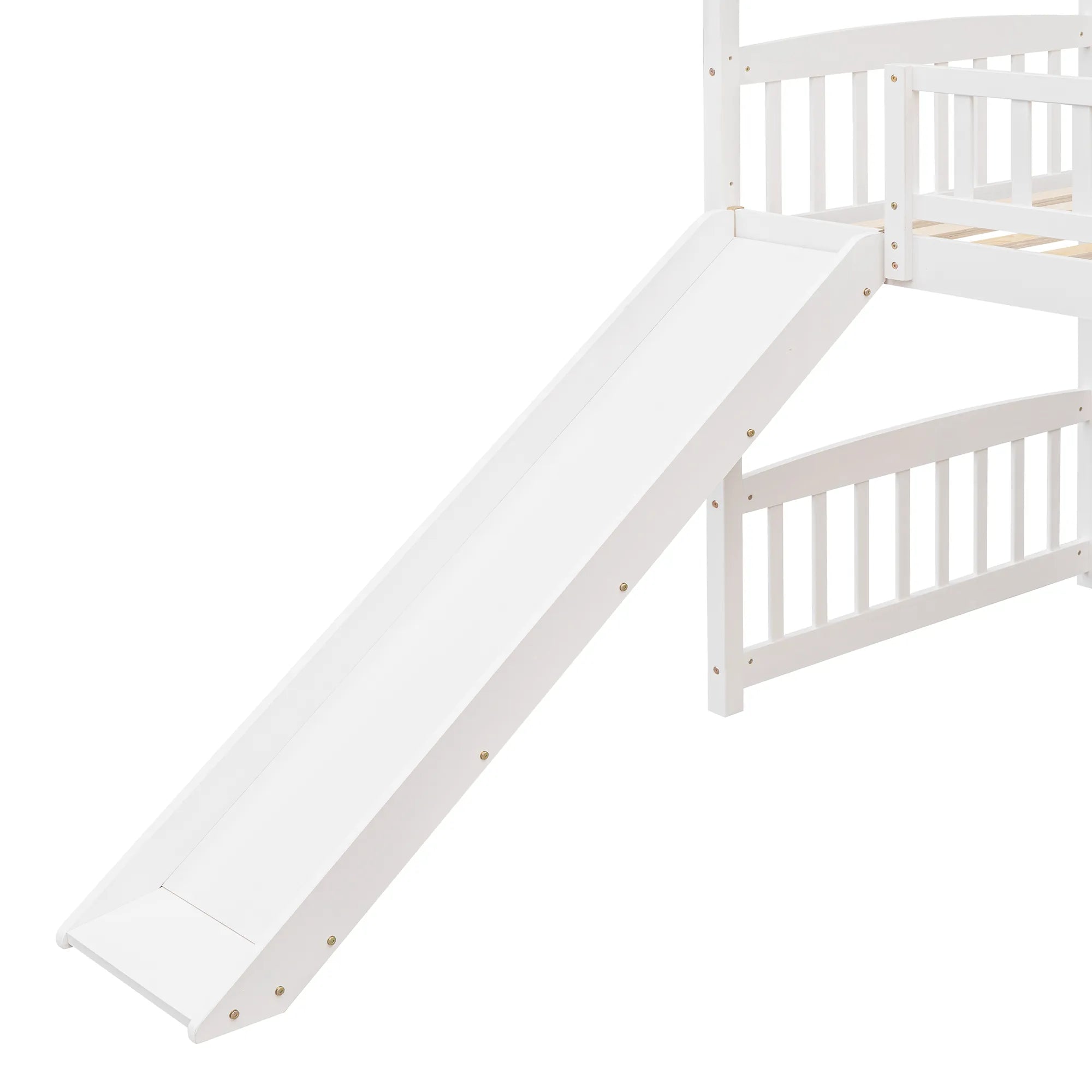 Bellemave® Twin Size House Loft Bed with Ladder and Slide - Bellemave