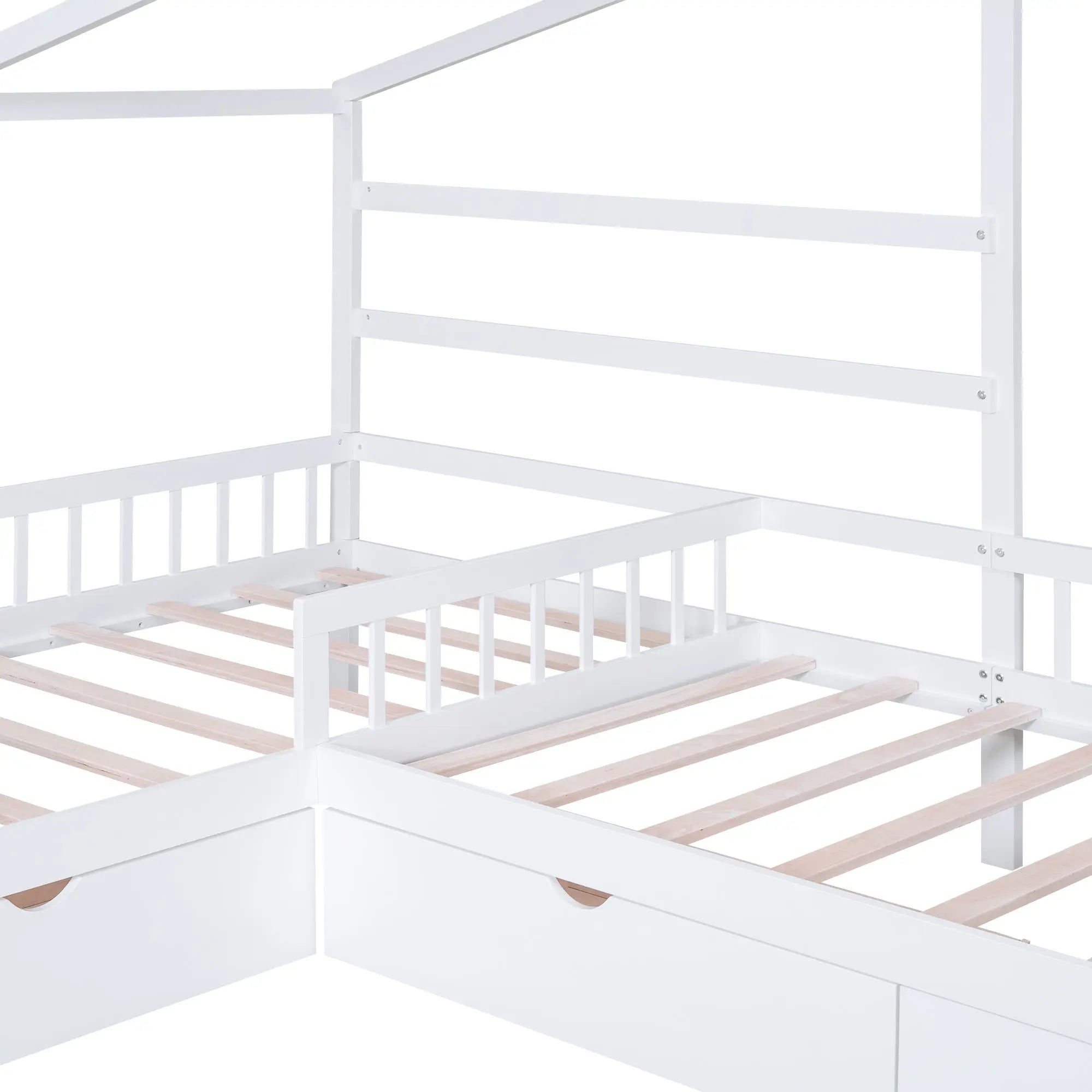Bellemave® Twin Size House Platform Bed with Three Storage Drawers - Bellemave