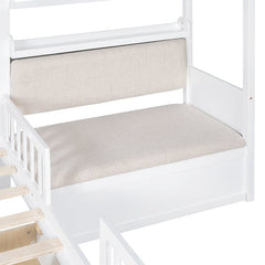 Bellemave® Twin Size House Platform Bed with Two Drawers and Storage Shelf - Bellemave