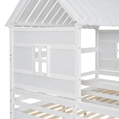 Bellemave® Twin Size House Platform Beds with Two Drawers - Bellemave
