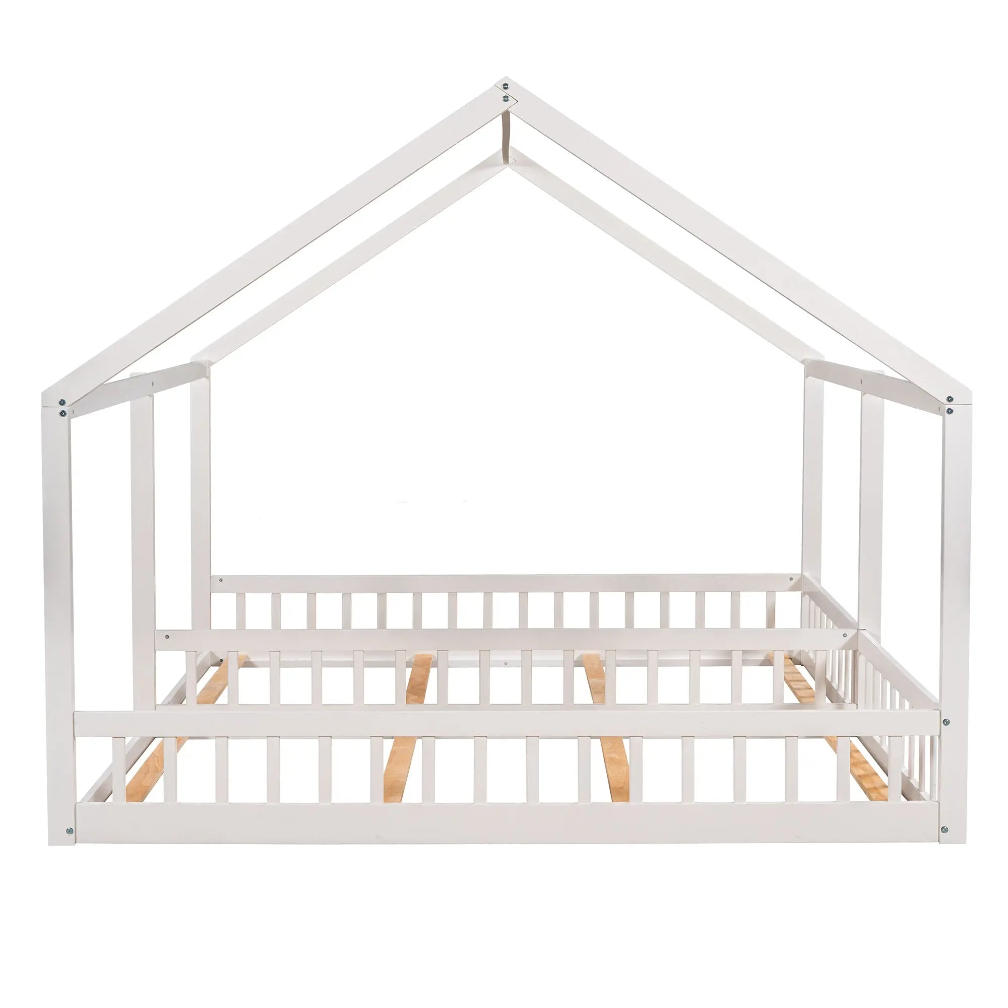 Bellemave® Twin Size House Platform Beds,Two Shared Beds - Bellemave