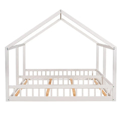 Bellemave® Twin Size House Platform Beds,Two Shared Beds - Bellemave