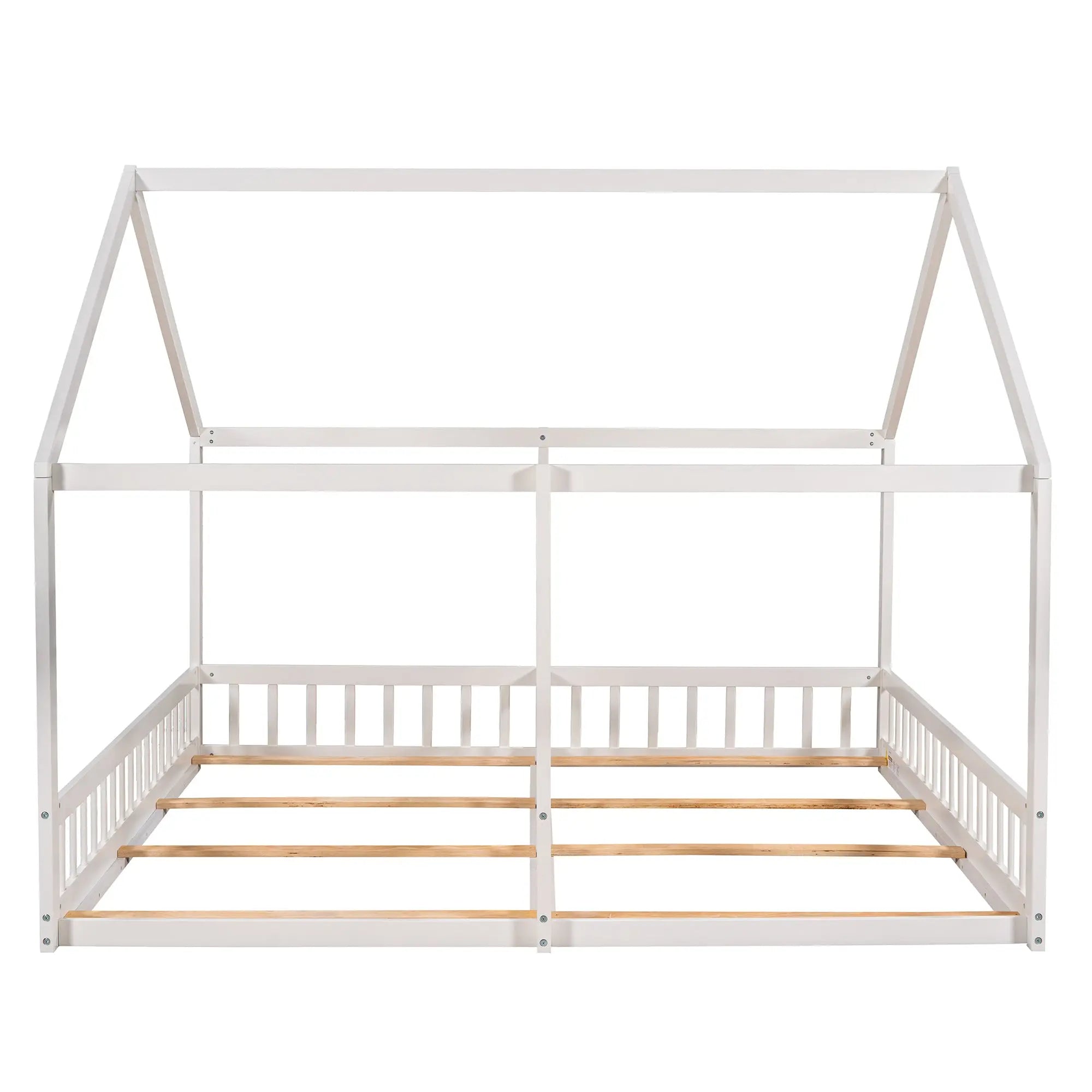 Bellemave® Twin Size House Platform Beds,Two Shared Beds - Bellemave