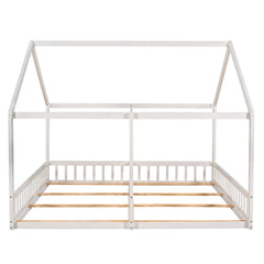 Bellemave® Twin Size House Platform Beds,Two Shared Beds - Bellemave