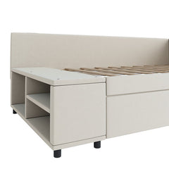 Bellemave® Twin size L - Shaped Upholstered Daybed with Storage and Drawers - Bellemave