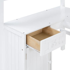 Bellemave® Twin Size Loft Bed with Drawers, Cabinet, Shelves and Desk - Bellemave