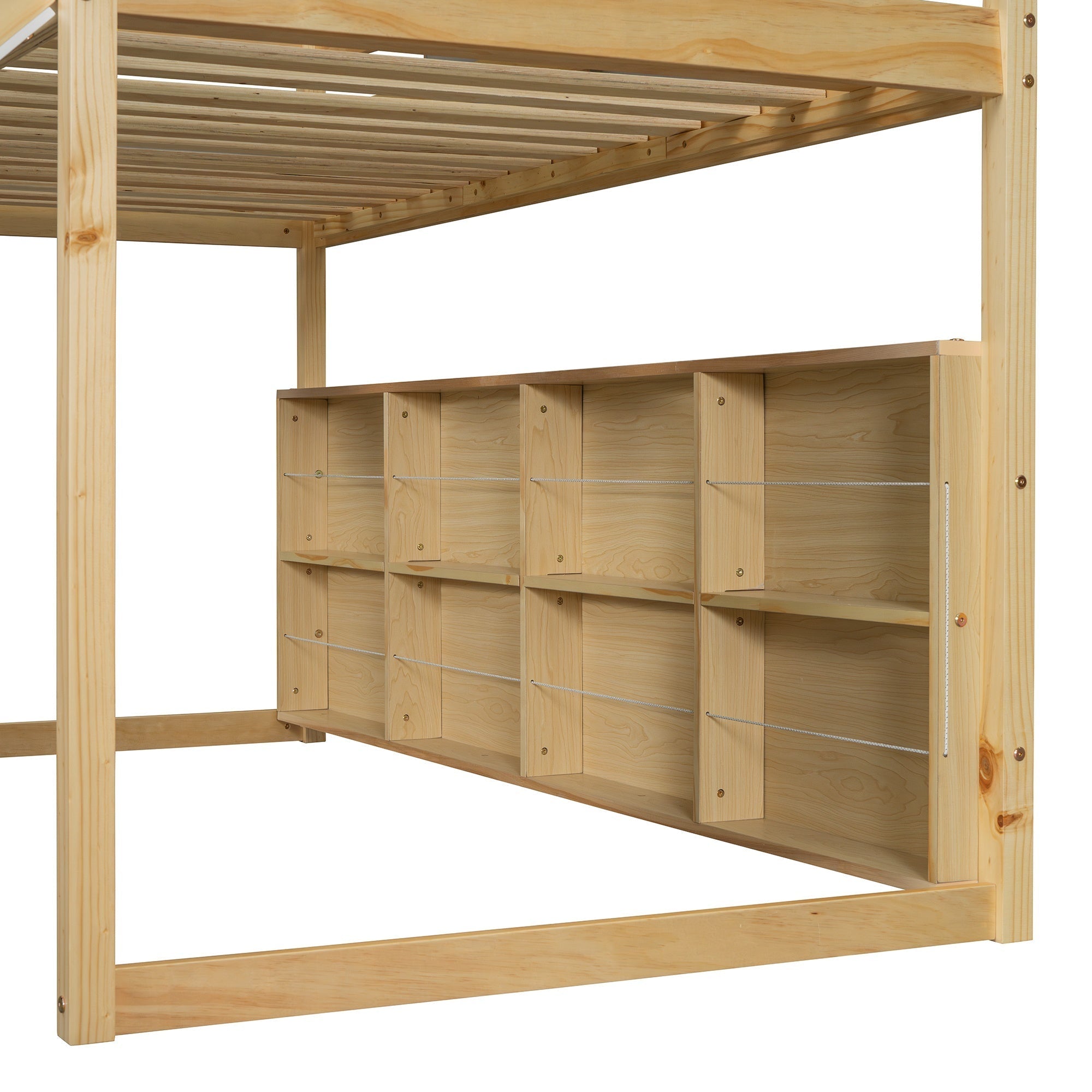 Bellemave® Twin Size Loft Bed with Play House Shape, Wooden Loft Bed House - Shaped Frame with a Tent, Slide & a Ladder - Bellemave