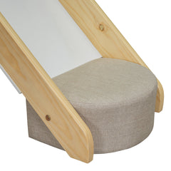 Bellemave® Twin Size Loft Bed with Play House Shape, Wooden Loft Bed House - Shaped Frame with a Tent, Slide & a Ladder - Bellemave