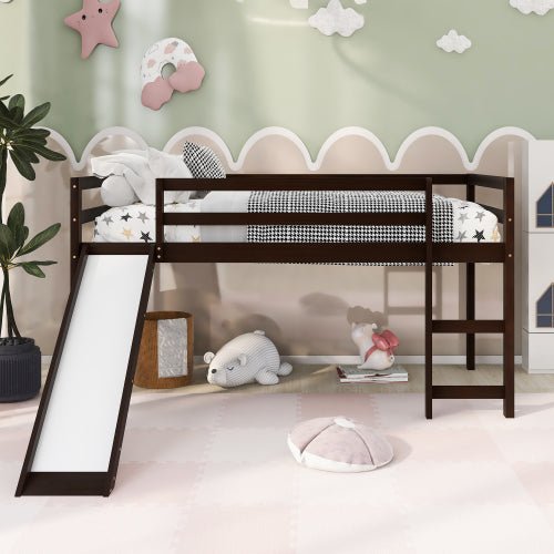 Bellemave® Twin Size Loft Bed with Slide - Bellemave