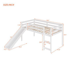 Bellemave® Twin Size Loft Bed with Slide - Bellemave