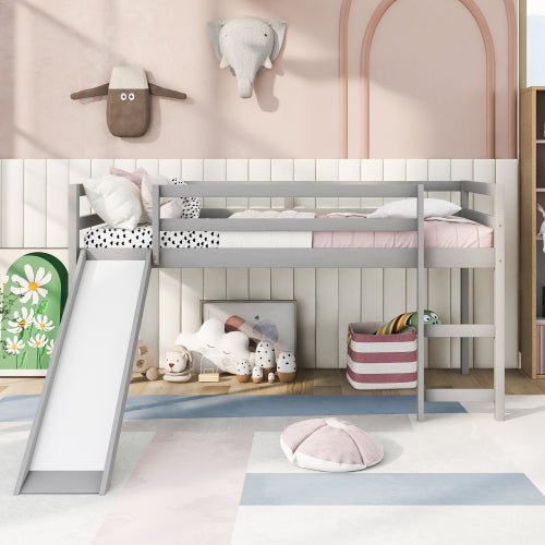 Bellemave® Twin Size Loft Bed with Slide - Bellemave