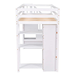 Bellemave® Twin size Loft Bed with Storage Drawers and Stairs - Bellemave