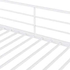 Bellemave® Twin Size loft Bed with Storage Stairs and Upper Grid Storage Shelf, Metal Twin Loft Bed Frame for Adults & Teens - Bellemave