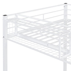Bellemave® Twin Size loft Bed with Storage Stairs and Upper Grid Storage Shelf, Metal Twin Loft Bed Frame for Adults & Teens - Bellemave