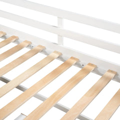 Bellemave® Twin Size Loft Bed with Two Shelves and Two drawers - Bellemave
