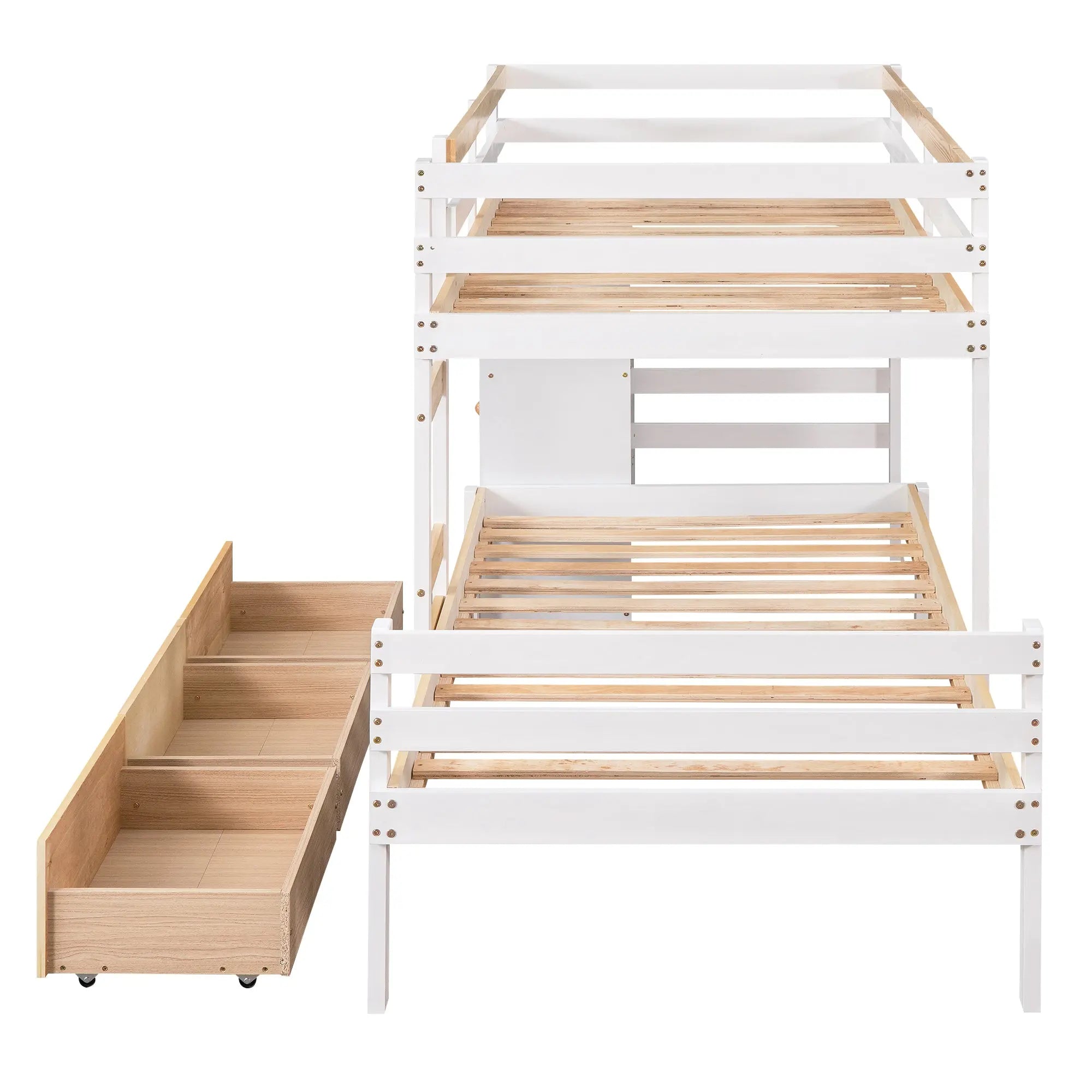 Bellemave® Twin Size Loft Bunk Bed with Drawers and Ladder - Bellemave