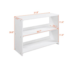 Bellemave® Twin Size Low Loft Bed with Cabinets, Shelves and Slide - Bellemave